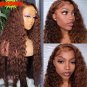 13x4 Transparent Dark Brown Deep Wave Frontal Wig  - Human Hair