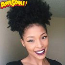 Human Hair African Puff Hair Bun - Clip In Extensions - Kinky Hair Wigs