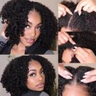 Kinky Hair Wigs - V Part - Human Hair - Glueless - No Leave Out - New I-Part Wig - Blend with Your O