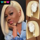 613 Blonde Bob Wig - Lace Front Human Hair Wigs Pre Plucked - Straight Hair Wigs