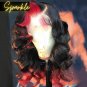 Spring Color Wigs Ombre Black Red Transparent Lace Frontal Wig 180% Full Lace Wig
