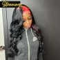Spring Color Wigs Human Hair Orange Ombre HD Transparent Lace Frontal Wig