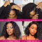 Mid Length Wigs - Water Wave Bob - V Part -Human Hair - Glueless - Minimal or No Leave Out