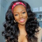 Headband Wigs - Body Wave - 150% Density Brazilian - Glueless - Human Hair - Natural Color
