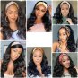 Headband Wigs - Body Wave - 150% Density Brazilian - Glueless - Human Hair - Natural Color