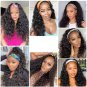 Headband Wigs - Human Hair - Water Wave - No Glue No Sew In