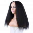 Afro Kinky Straight U Part Wigs - Natural Black Color Hair