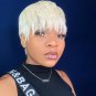 613 Blonde Wigs - Short Bob Straight Human Wigs With Bangs