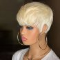 613 Blonde Wigs - Short Bob Straight Human Wigs With Bangs