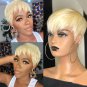 613 Blonde Wigs - Short Bob Straight Human Wigs With Bangs