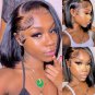 Short Wigs -Asymmetrical Bob - Lace Front - Human Hair - With Side Part