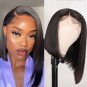 Short Wigs -Asymmetrical Bob - Lace Front - Human Hair - With Side Part