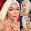 Short Wigs - 613 Blonde - Lace Front Wig - Human Hair - Straight Bob Wigs
