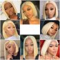 Short Wigs - 613 Blonde - Lace Front Wig - Human Hair - Straight Bob Wigs