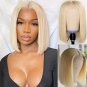 Short Wigs - 613 Blonde - Lace Front Wig - Human Hair - Straight Bob Wigs