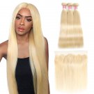 613 Hair Bundles With Frontal Brazilian Bundles Human Hair - 3 Bundles With 13x4 Frontal - Straight 