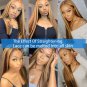 Honey Blonde Wigs - Highlight Wig Human Hair Honey Blonde Body Wave