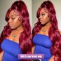 Burgundy Wigs - Lace Front Wig - Human Hair - Pre Plucked