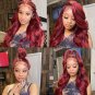 Burgundy Wigs - Lace Front Wig - Human Hair - Pre Plucked