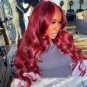 Burgundy Wigs - Lace Front Wig - Human Hair - Pre Plucked