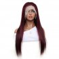 Burgundy Wigs - HD Transparent Lace Front - Human Hair - Straight