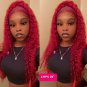 Burgundy Wigs - 99J Colored - Lace Front - Human Hair - Deep Wave