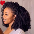 Human Braiding Hair: Afro Curly Lock Hair Extensions -Mongolian Afro Kinky Curly