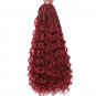 14 Inch 6 Packs Boho Box Braids Crochet Hair with Curly Ends - Synthetic Braiding Hair
