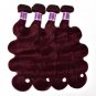 Colored Hair Bundles - Red Wine Burgundy -  Body Wave Hair Bundles - Human Hair