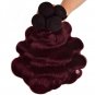 Colored Hair Bundles - Red Wine Burgundy -  Body Wave Hair Bundles - Human Hair