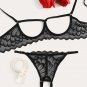 Romantic Lace Lingerie Set with Push Up Bra and Underwear