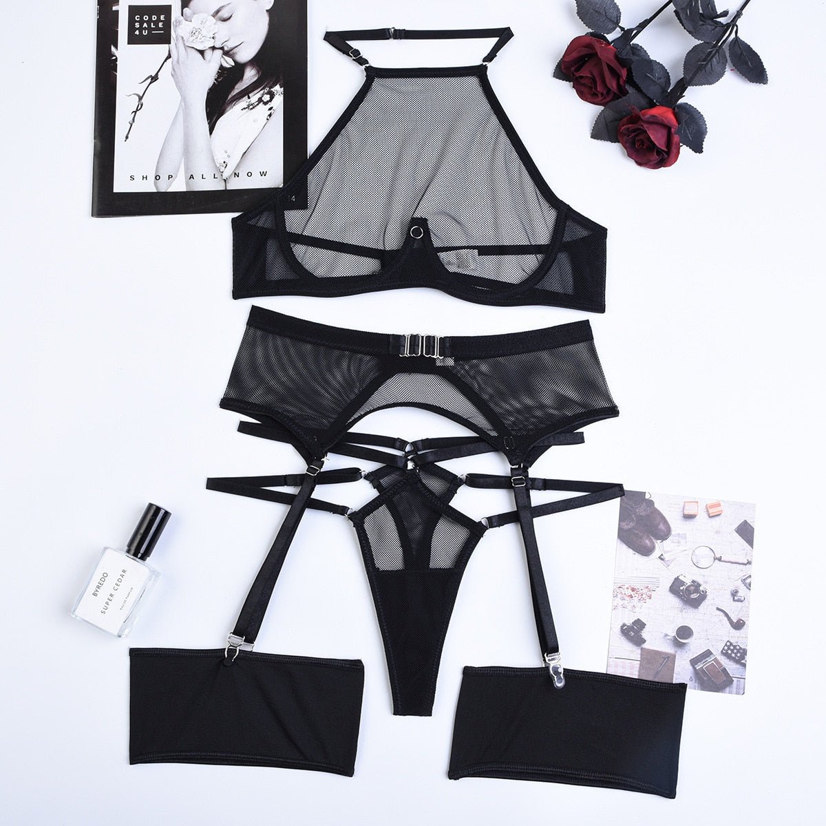 Exotic Transparent Mesh Bra