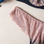 Contrast Color Lace Underwear Set with Seamless Bra and See-Through Detail