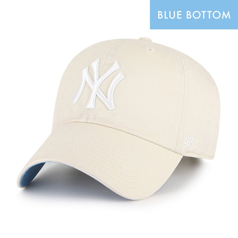 New York Yankees Tie-Dye 47 Brand White Rio Clean Up Dad Hat