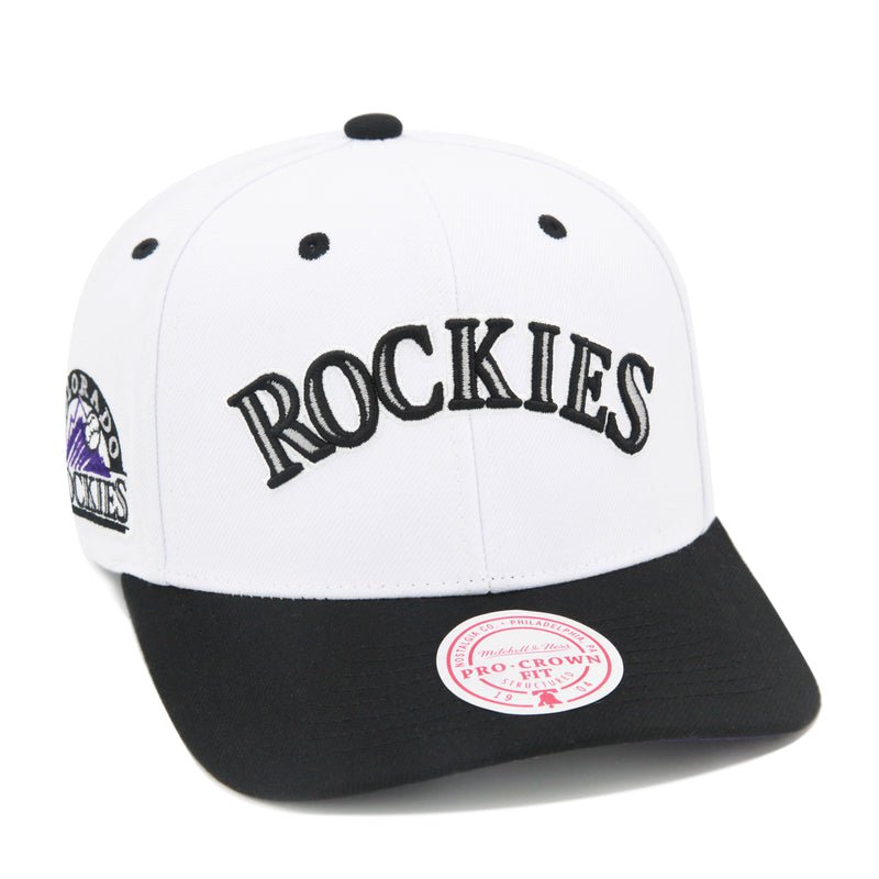 Mitchell & Ness Colorado Rockies Cooperstown MLB Evergreen Trucker Snapback Hat Cap - Off White