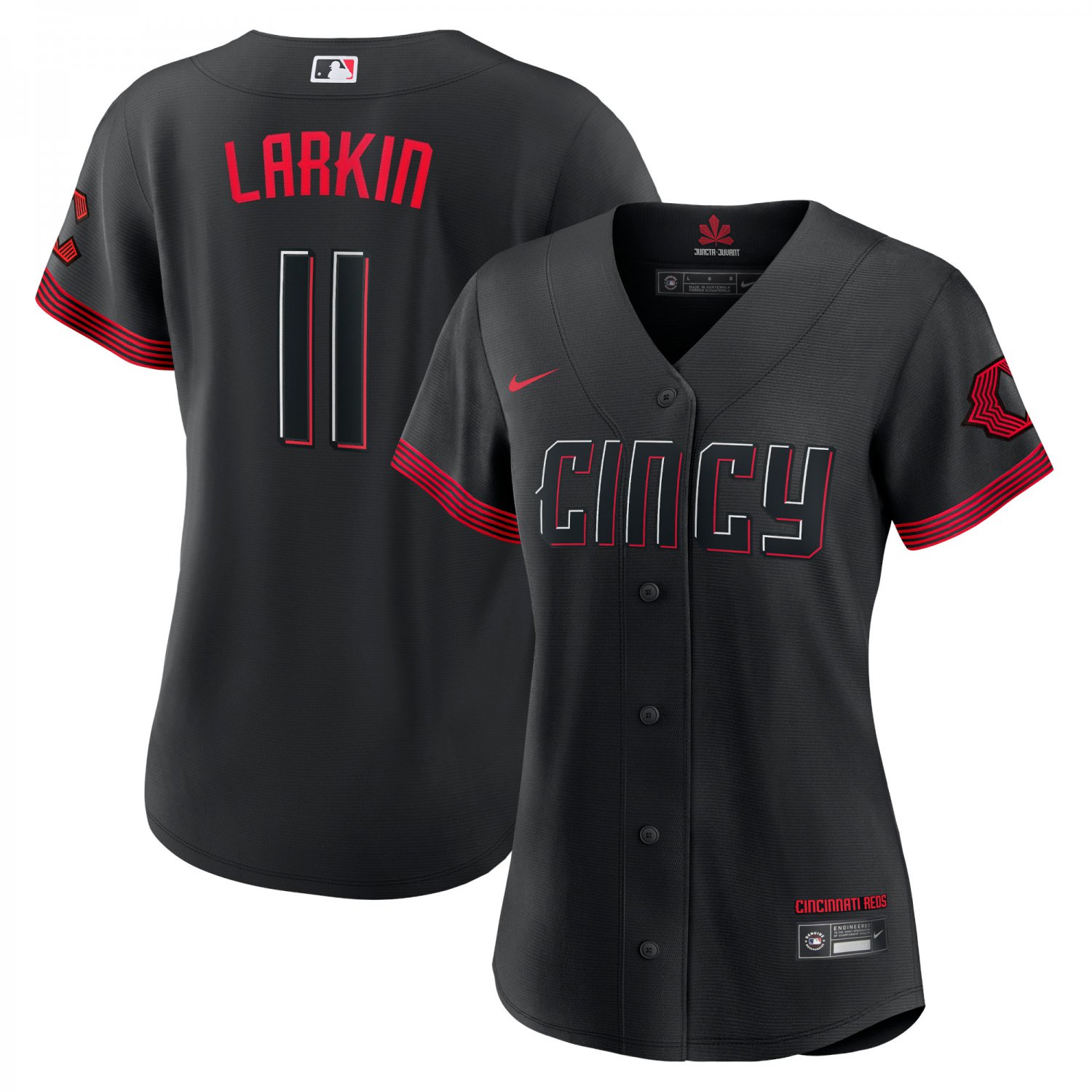 Barry Larkin Cincinnati Reds Women's 2023 City Connect Replica Player Jersey - Black