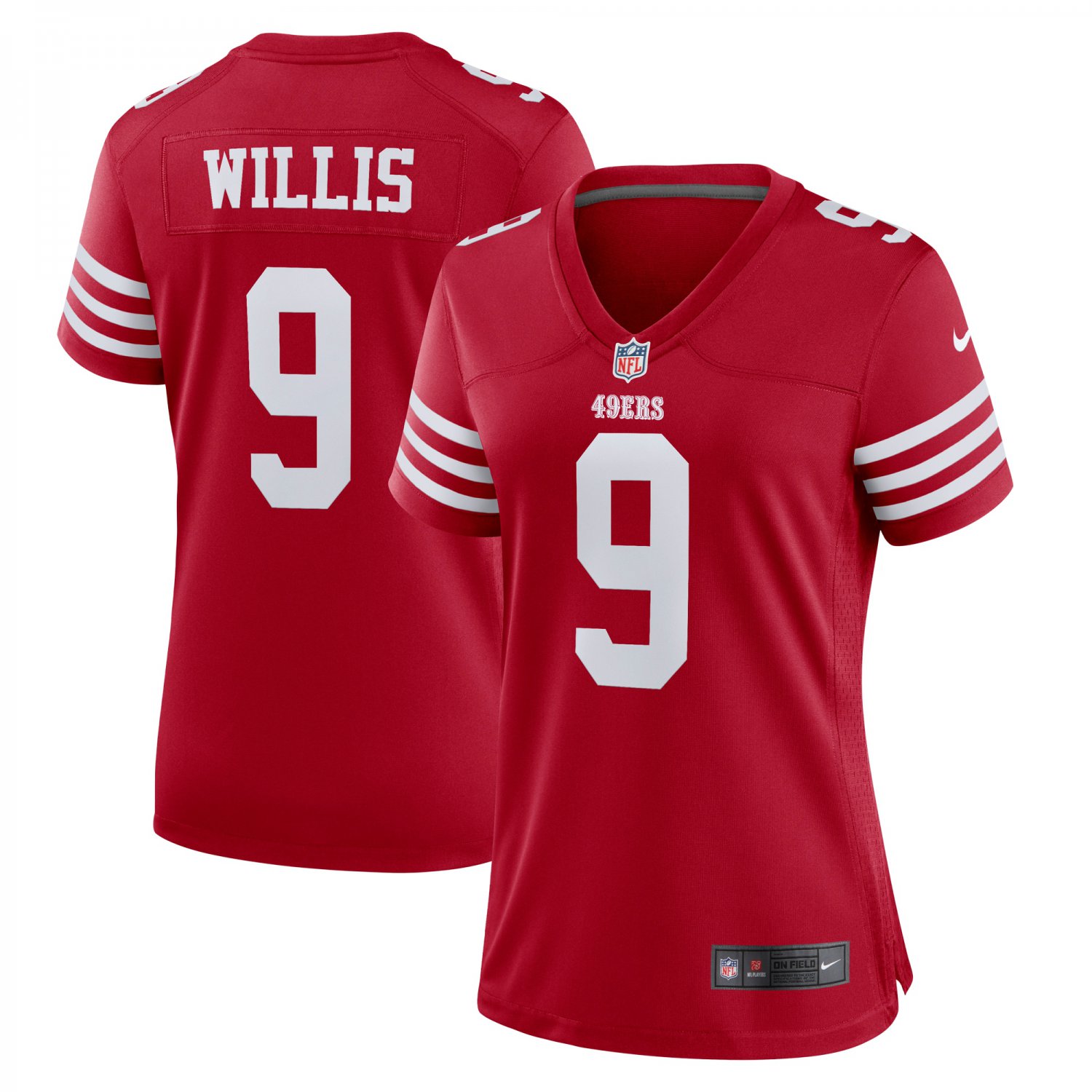 Brayden Willis San Francisco 49ers Women's Team Game Jersey - Scarlet