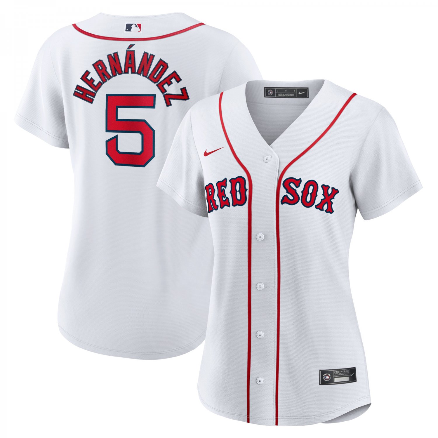 Enrique Hernandez Boston Red Sox Women's Home Replica Player Jersey - White