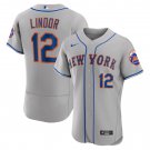 Francisco Lindor New York MetsRoad Authentic Player Jersey - Gray