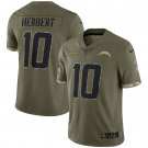 Justin Herbert Los Angeles Chargers2022 Salute To Service Limited Jersey - Olive
