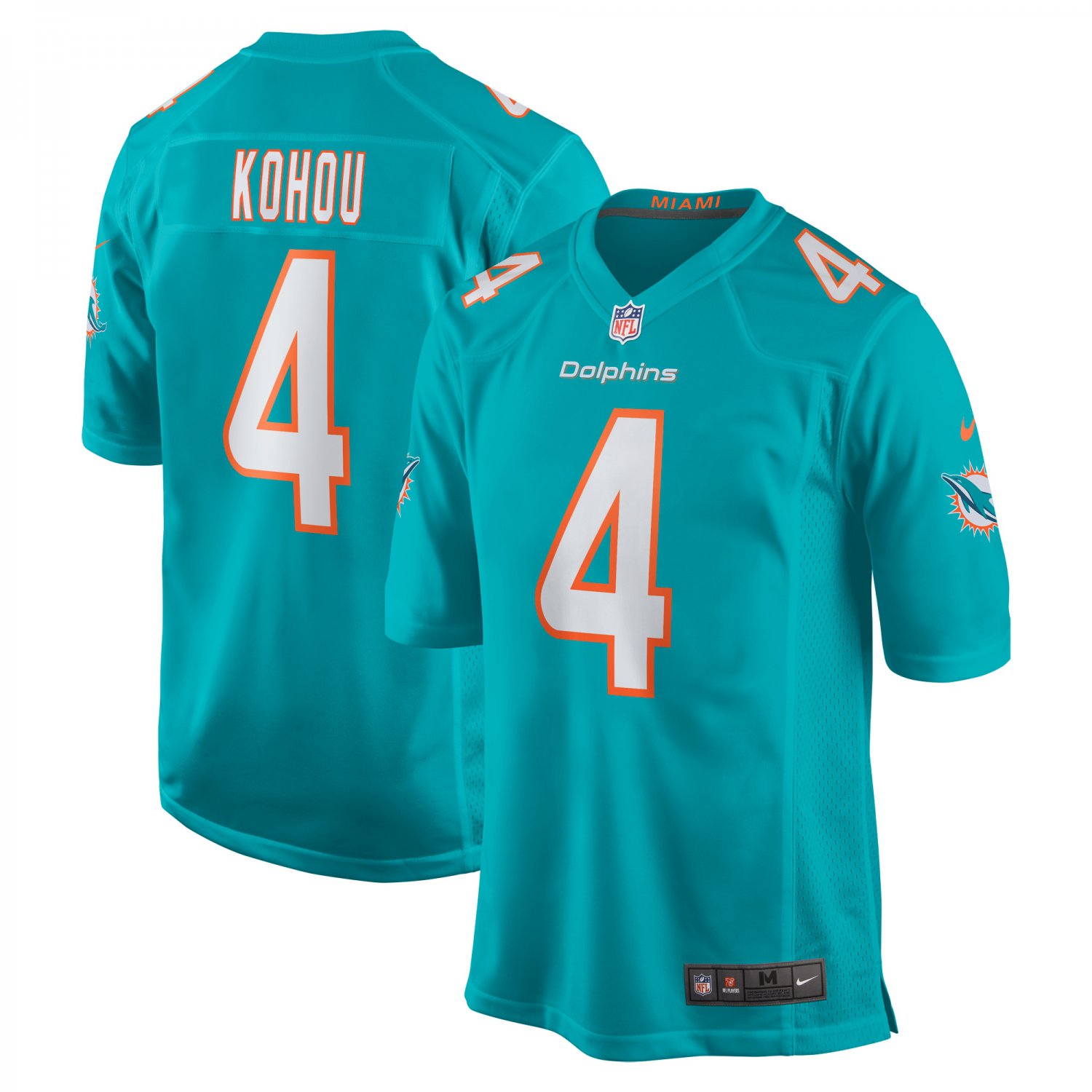 Kader Kohou Miami DolphinsGame Player Jersey - Aqua