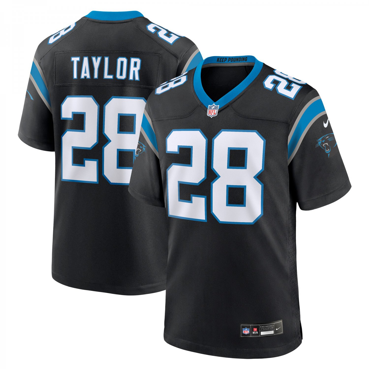 Keith Taylor Carolina PanthersTeam Game Jersey - Black