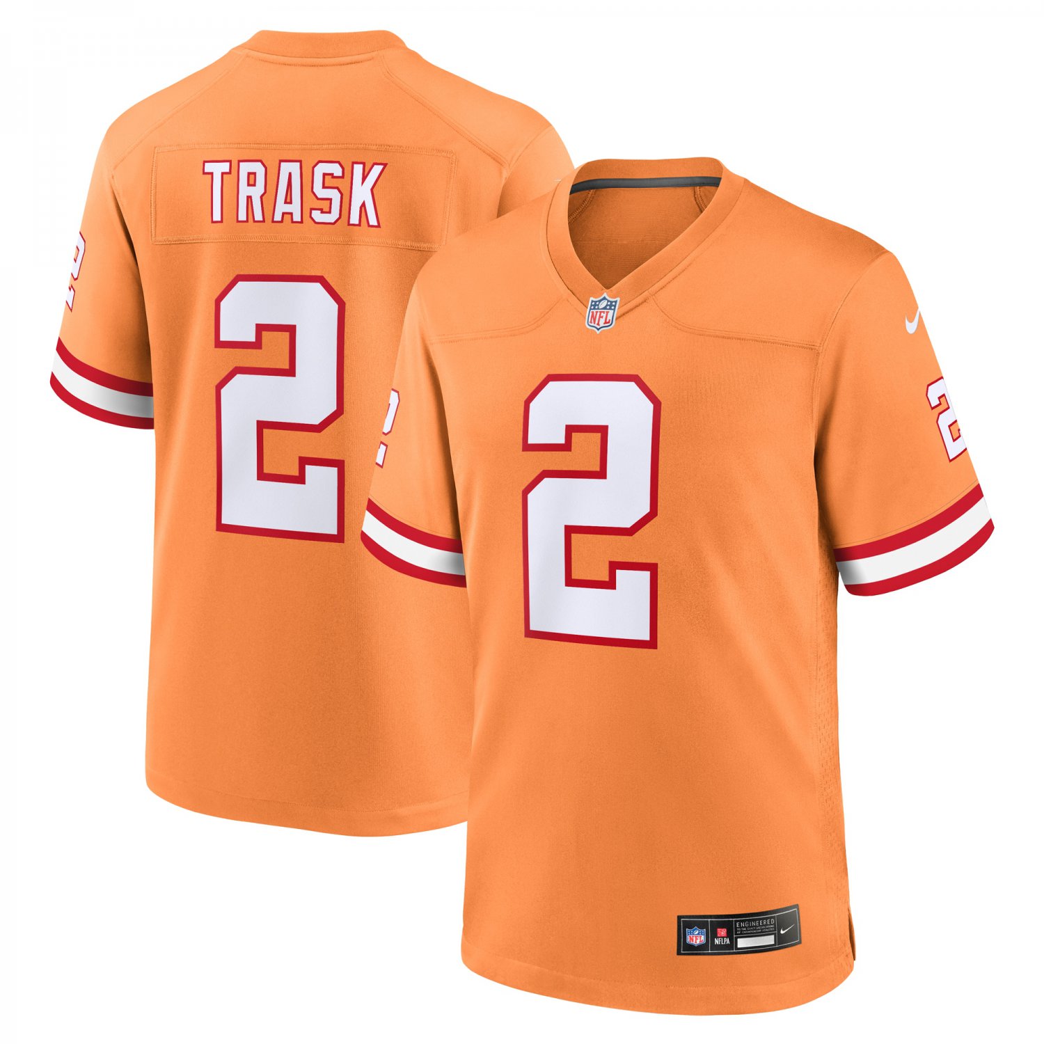 Kyle Trask Tampa Bay BuccaneersThrowback Game Jersey - Orange