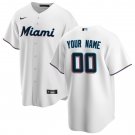 Miami MarlinsYouth Home Replica Custom Jersey - White