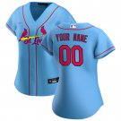 St. Louis Cardinals Women's Alternate Replica Custom Jersey - Blue