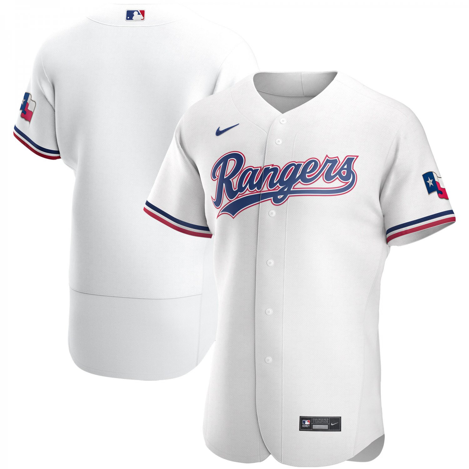 Texas RangersHome Authentic Team Logo Jersey - White
