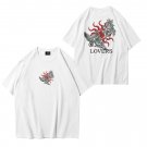 Lover & Couples White T-Shirt Aesthetic Graphic T-Shirt,Cotton Streetwear Style Tee