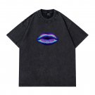 NEON LIPS T-SHIRT Oversize  Cotton Y2K Streetwear Unisex T-Shirt, Trendy Neon Y2K T-Shirt