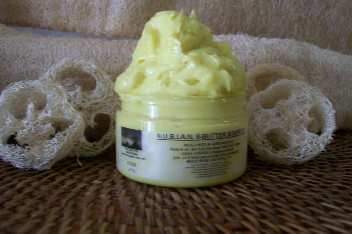 N.U.B.I.A.N. Series- 9 BUTTERS- 9 OILS WHIPPED SOUFFLE®, -shea butter,bath,eczema,psoriasis