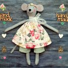 Mouse linen toy fabric doll rag doll, rag doll, art doll,toy Stuffed Animal soft toys